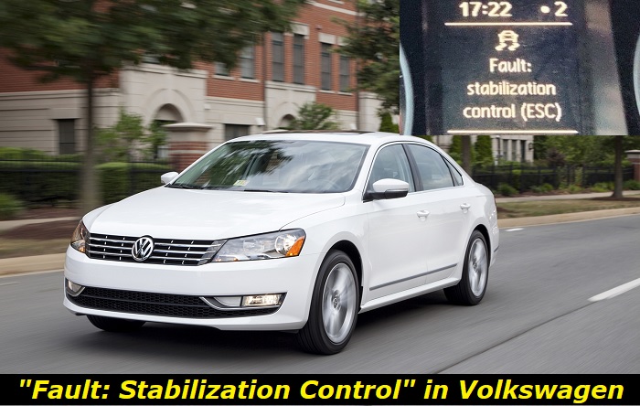 fault stanilization control volkswagen